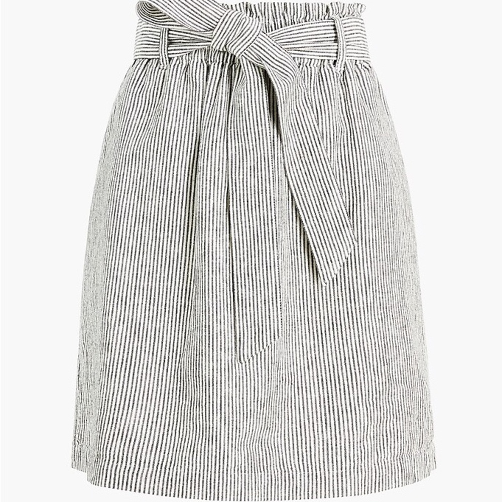 NWOT J. Crew Linen-Cotton Paper Bag Skirt